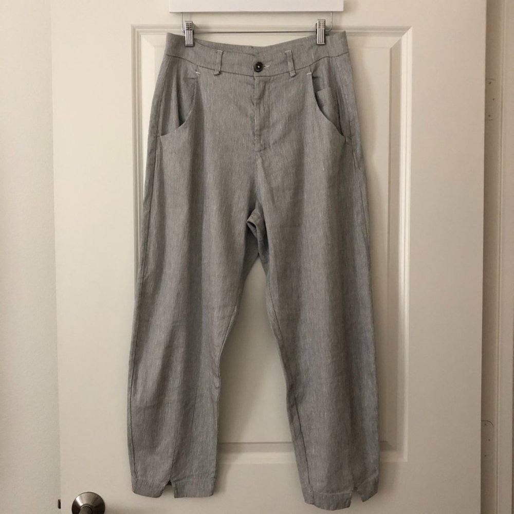 TRANSIT PAR SUCH textured linen blend trouser